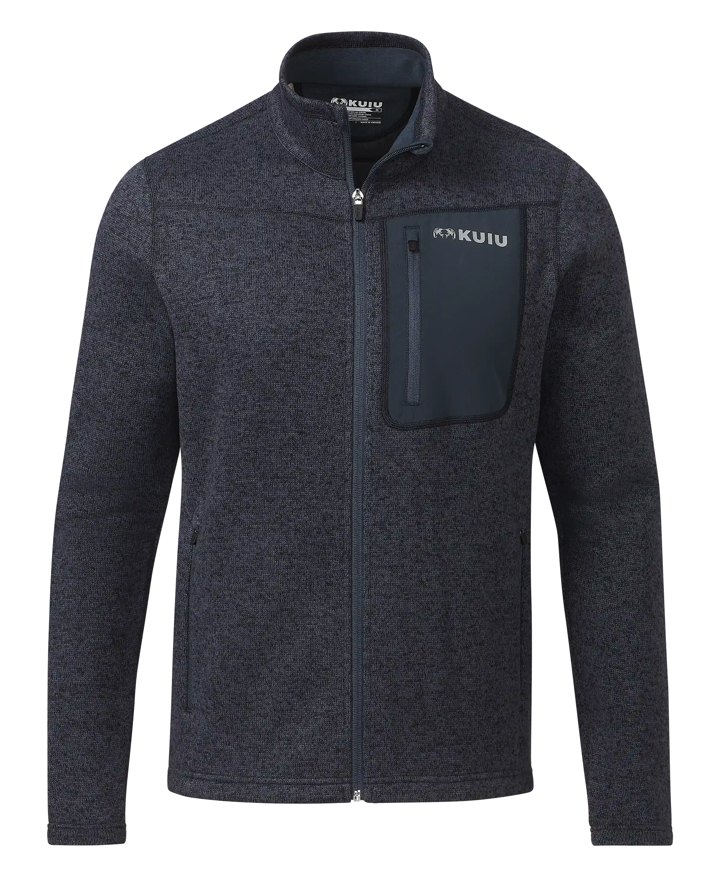 Base Camp Full Zip Sweater | Steel Blue Heather