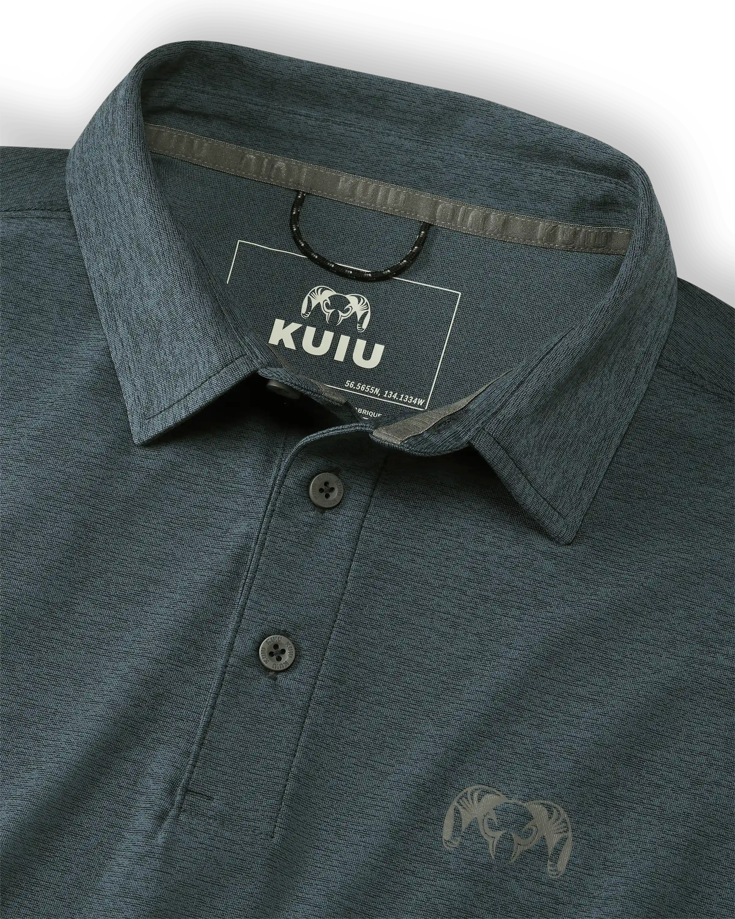 Alternative view of Outlet KUIU Performance Polo | Heather Navy
