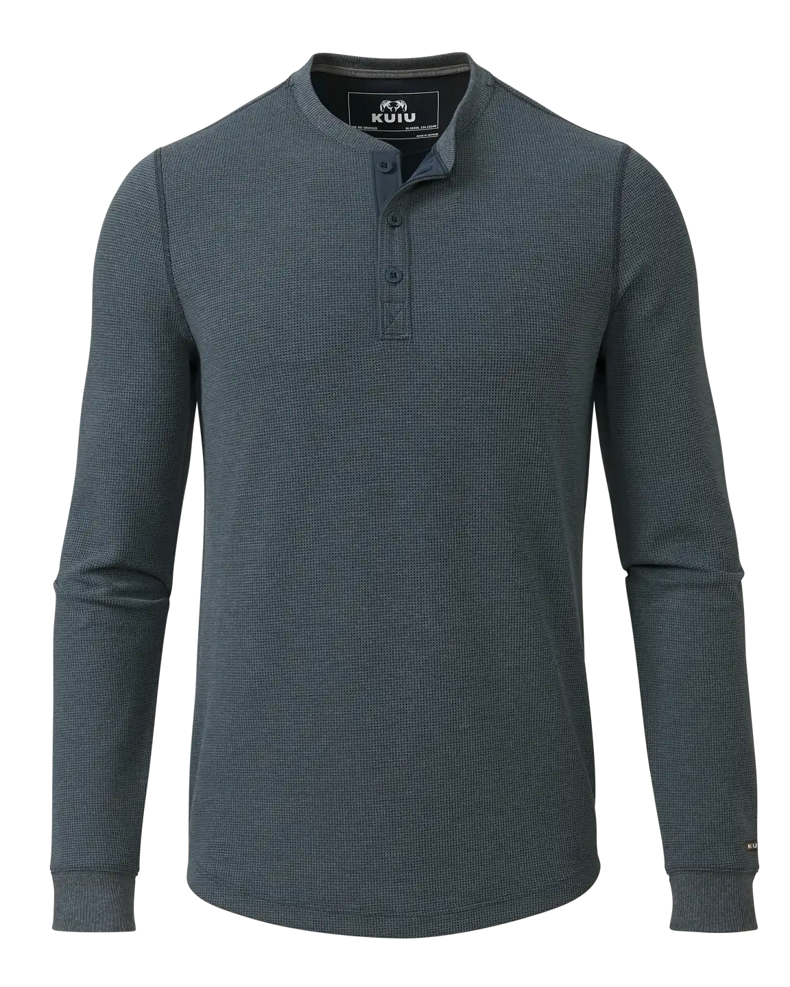 Canyon Waffle Henley | Steel Blue Heather