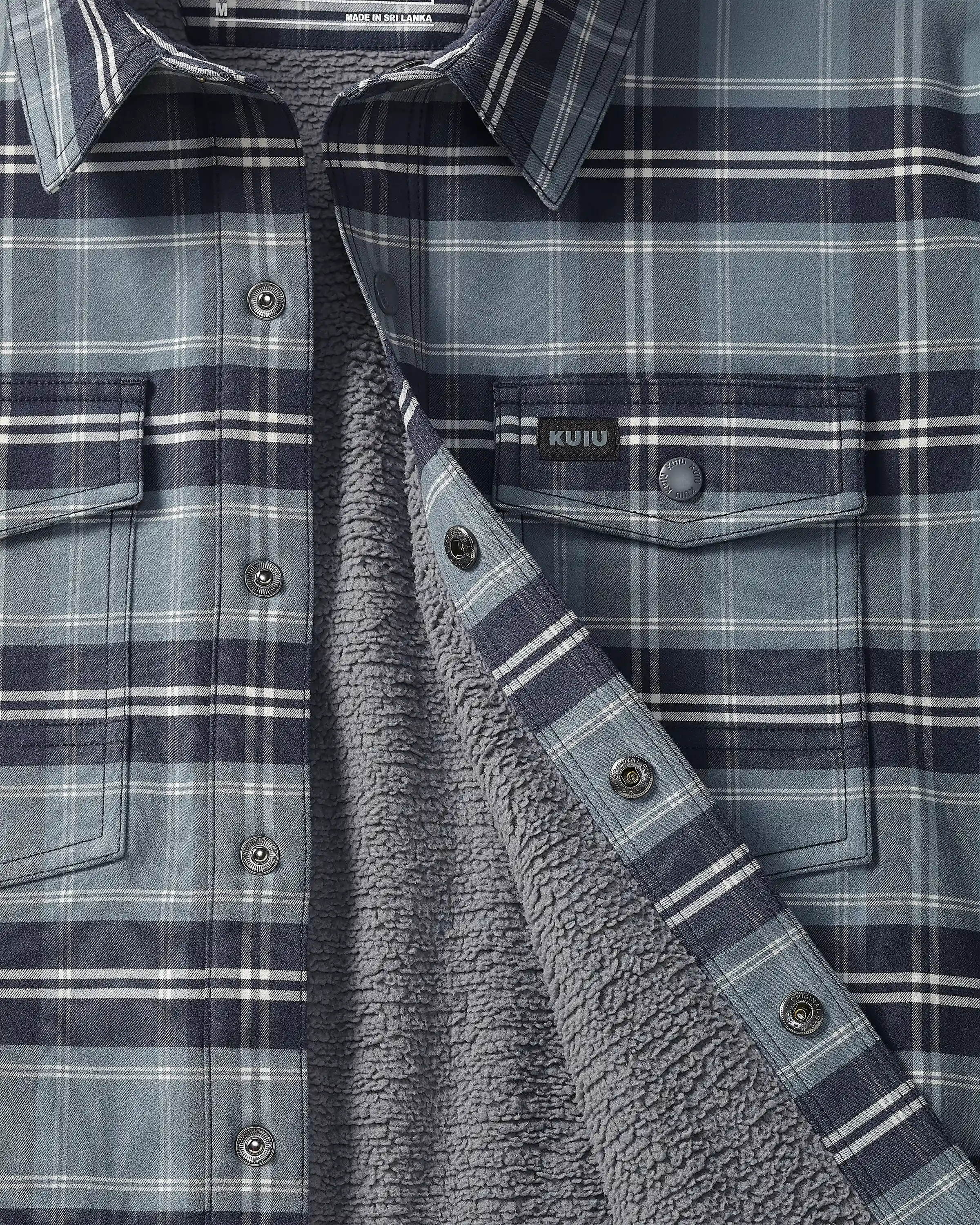 Alternative view of Field Flannel Fleece Shirt Jacket | Steel Blue Framework