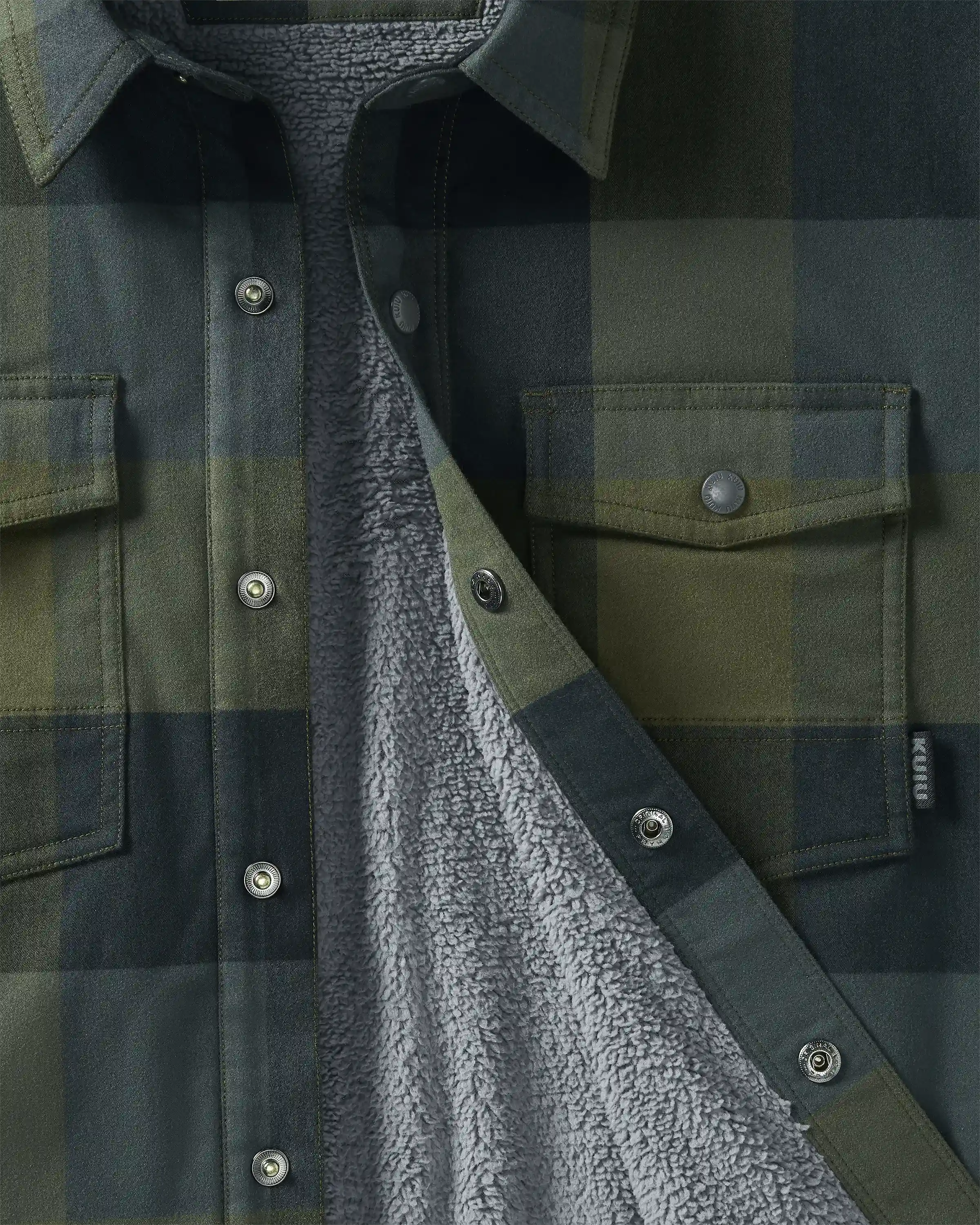 Alternative view of Field Flannel Fleece Shirt Jacket | Verde Plaid