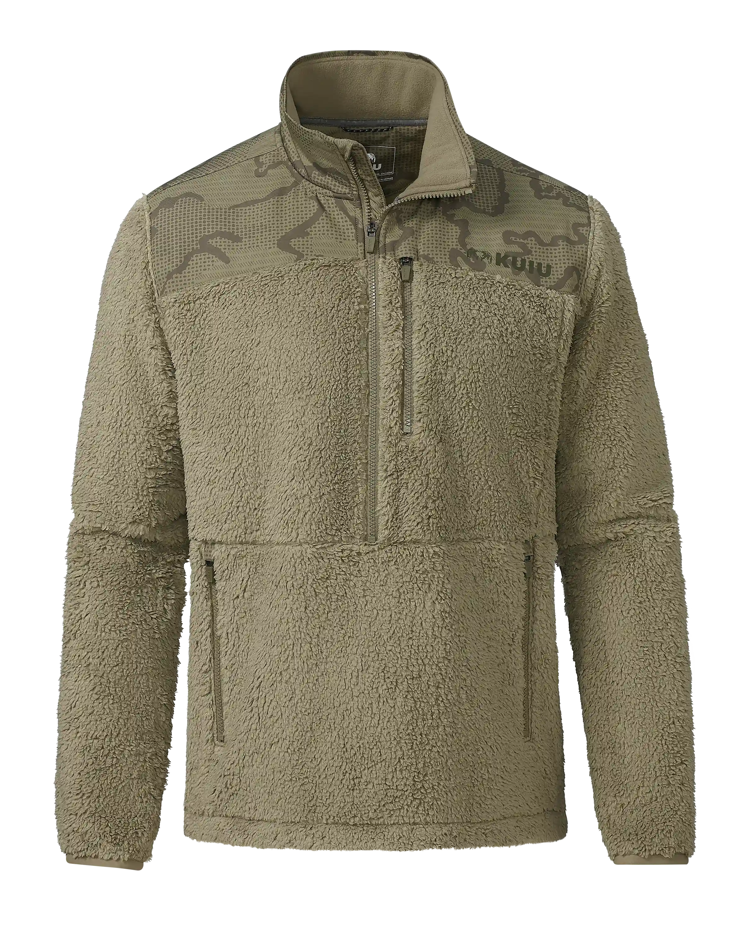 Sherpa Fleece Zip Pullover | Arctic Shadow Tonal