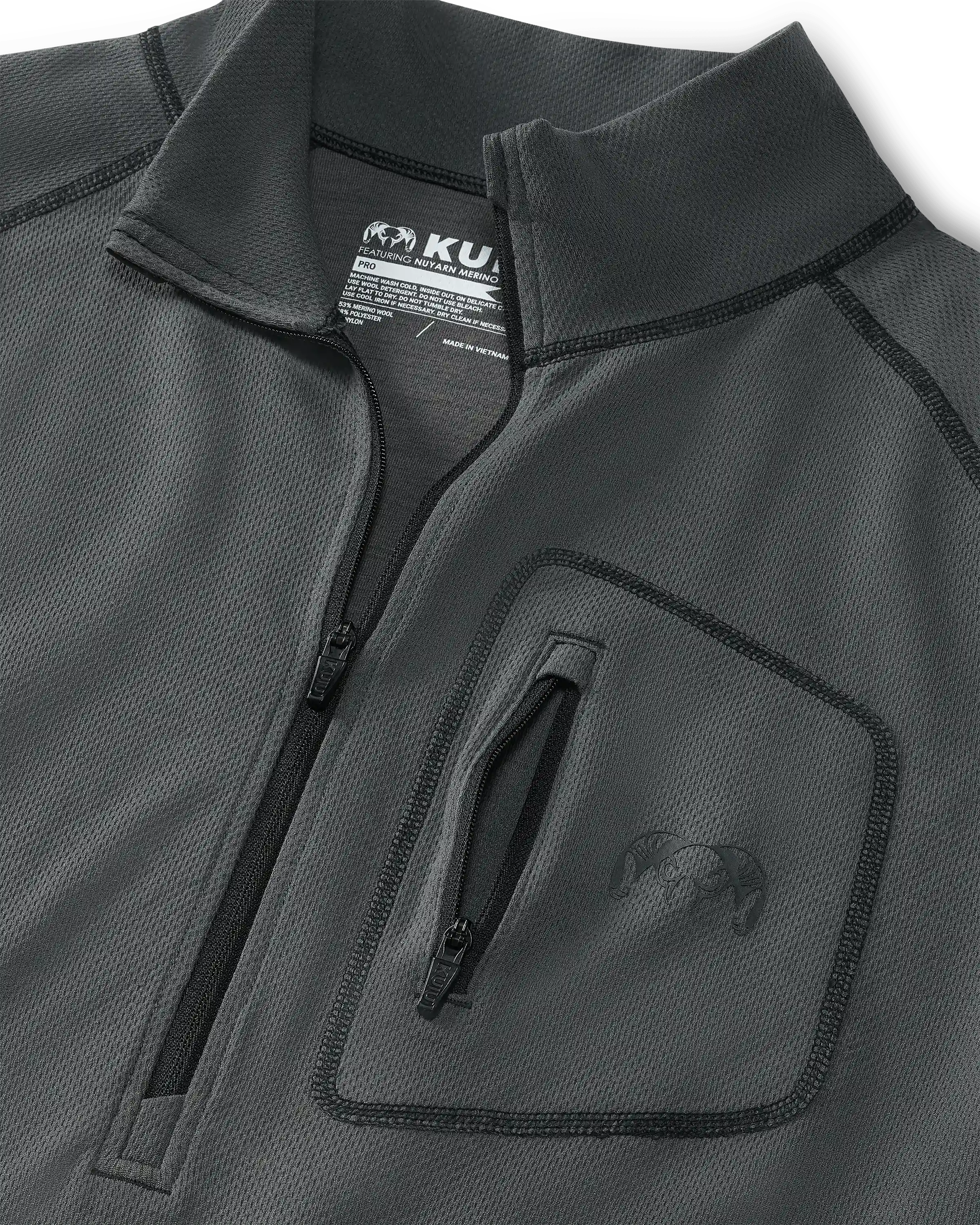 Alternative view of PRO Merino 200 Zip-T | Gunmetal
