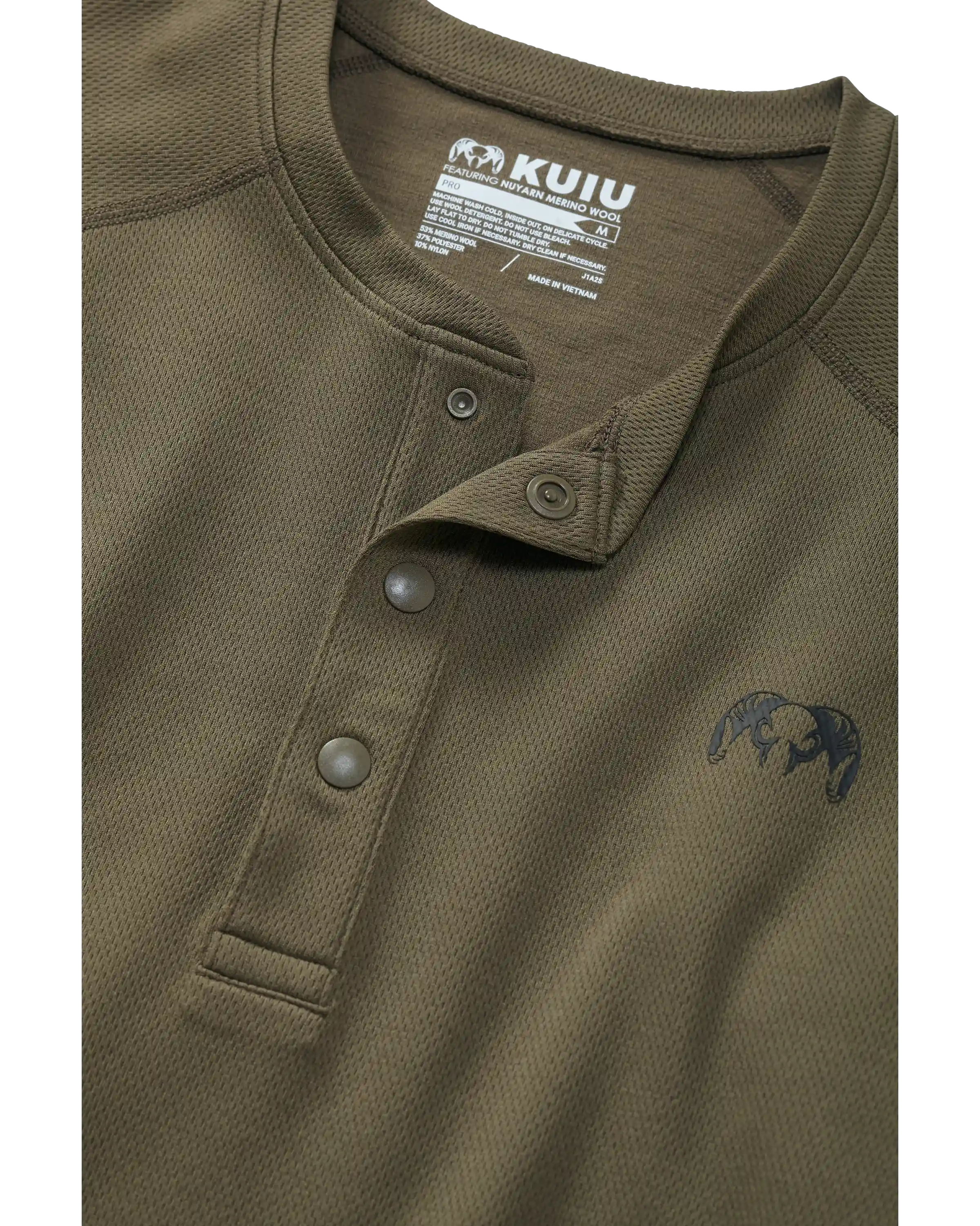 Alternative view of PRO Merino 200 Henley | Ash