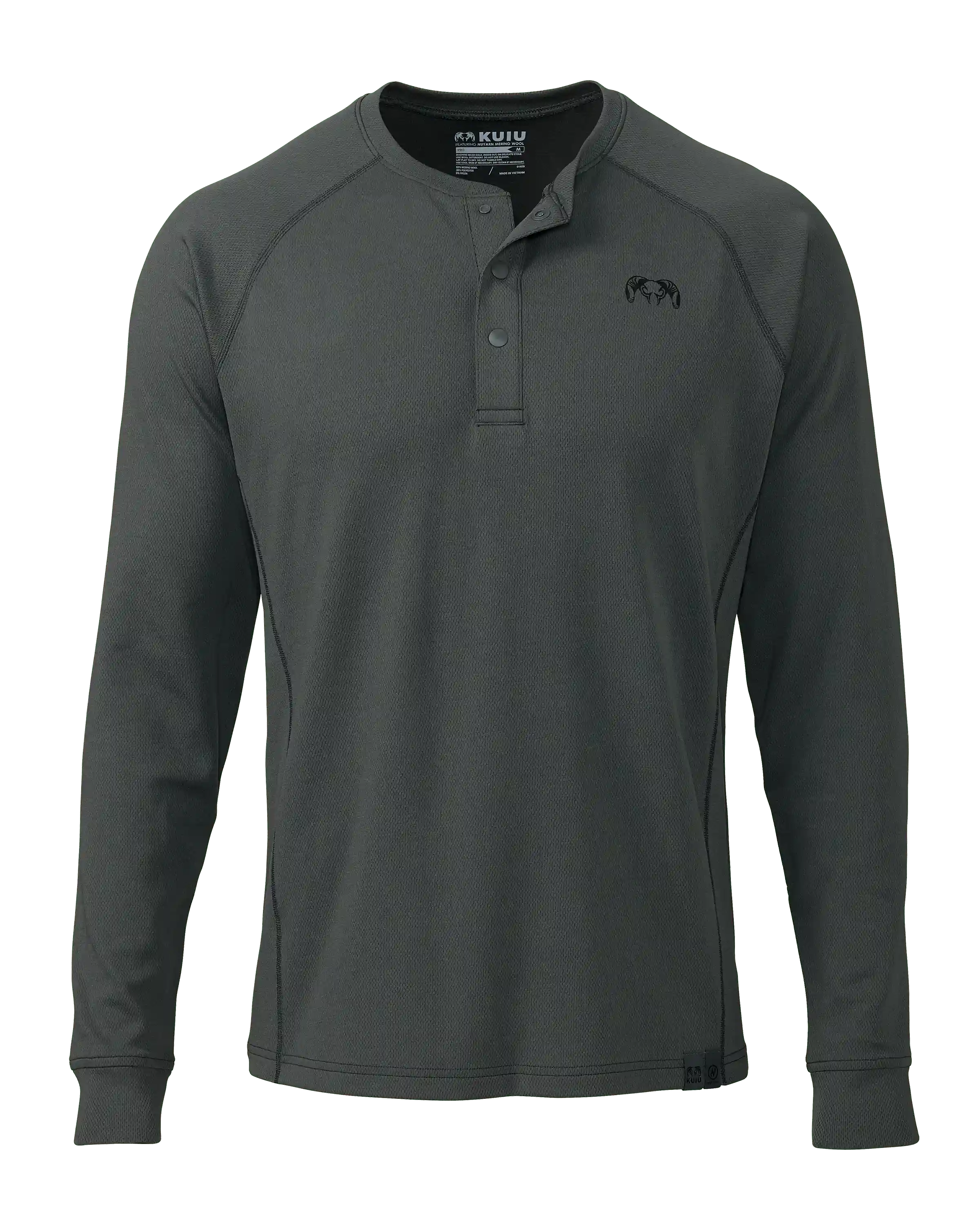 PRO Merino 200 Henley | Gunmetal