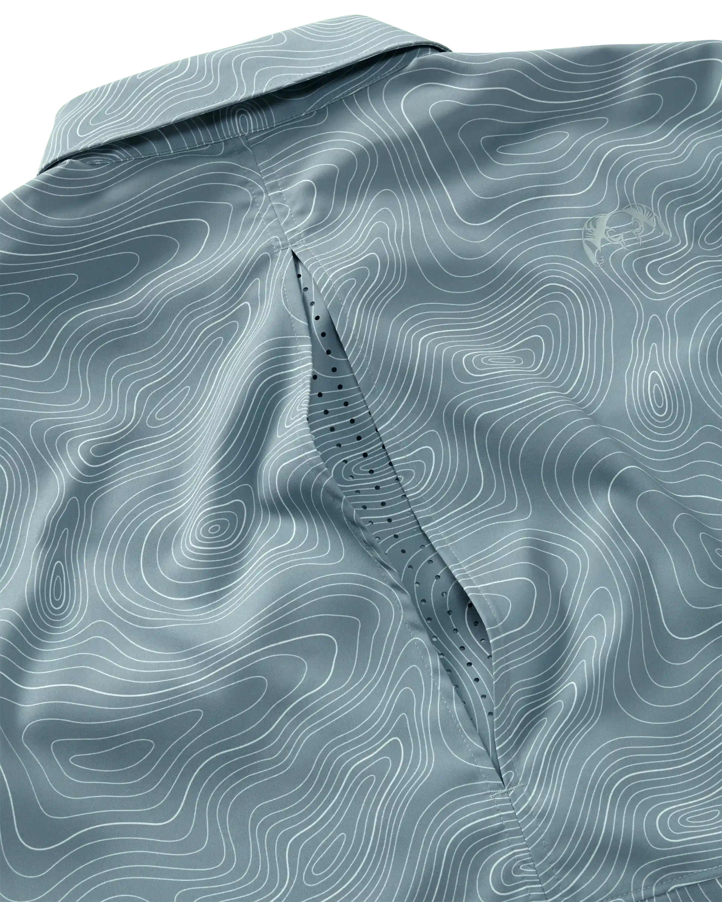 Alternative view of Mesa Vented SS Snap Shirt Topo | Glacier Topo Print