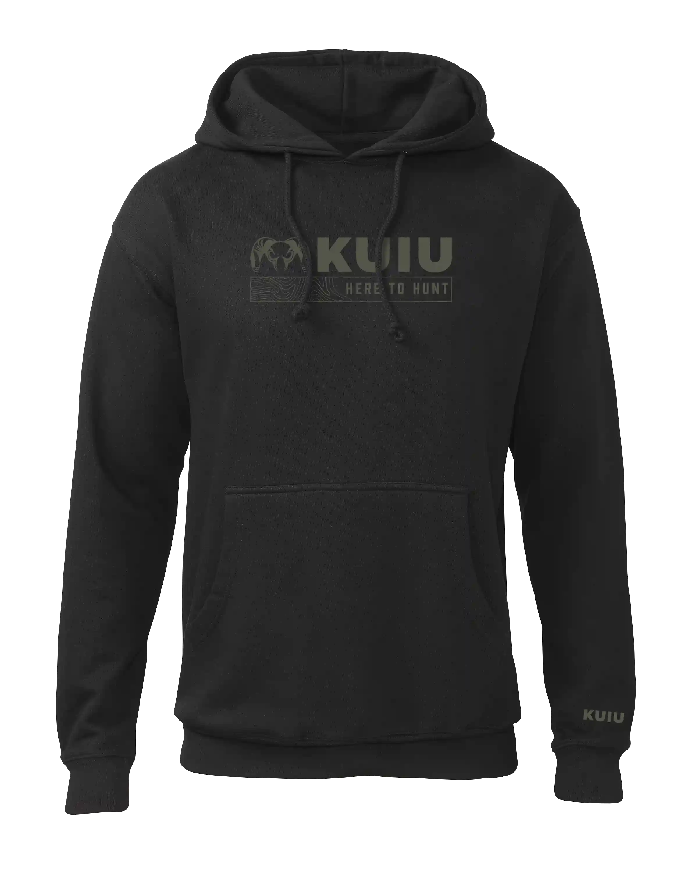 Outlet KUIU Topo Here to Hunt Hoodie | Black