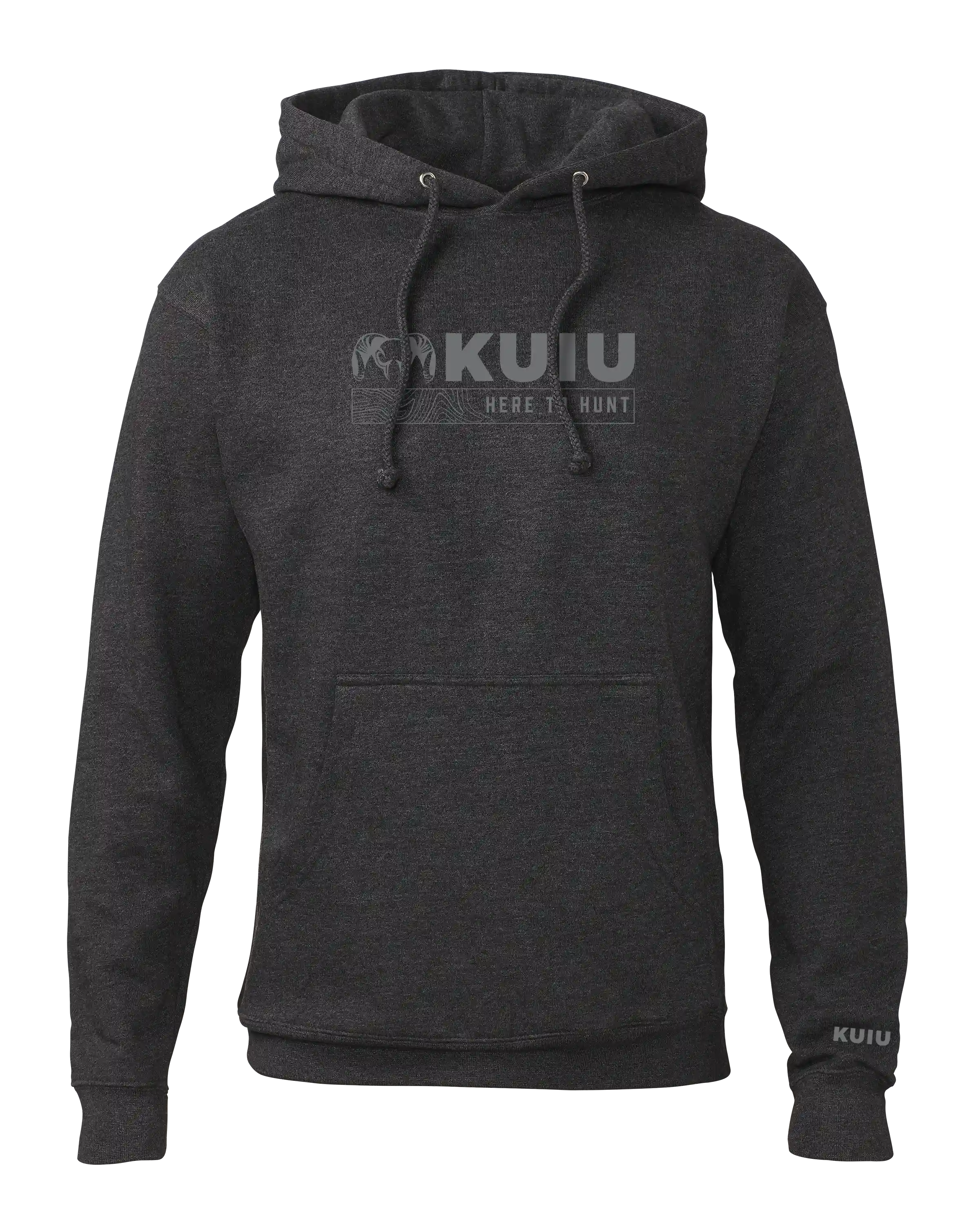 Outlet KUIU Topo Here to Hunt Hoodie | Charcoal