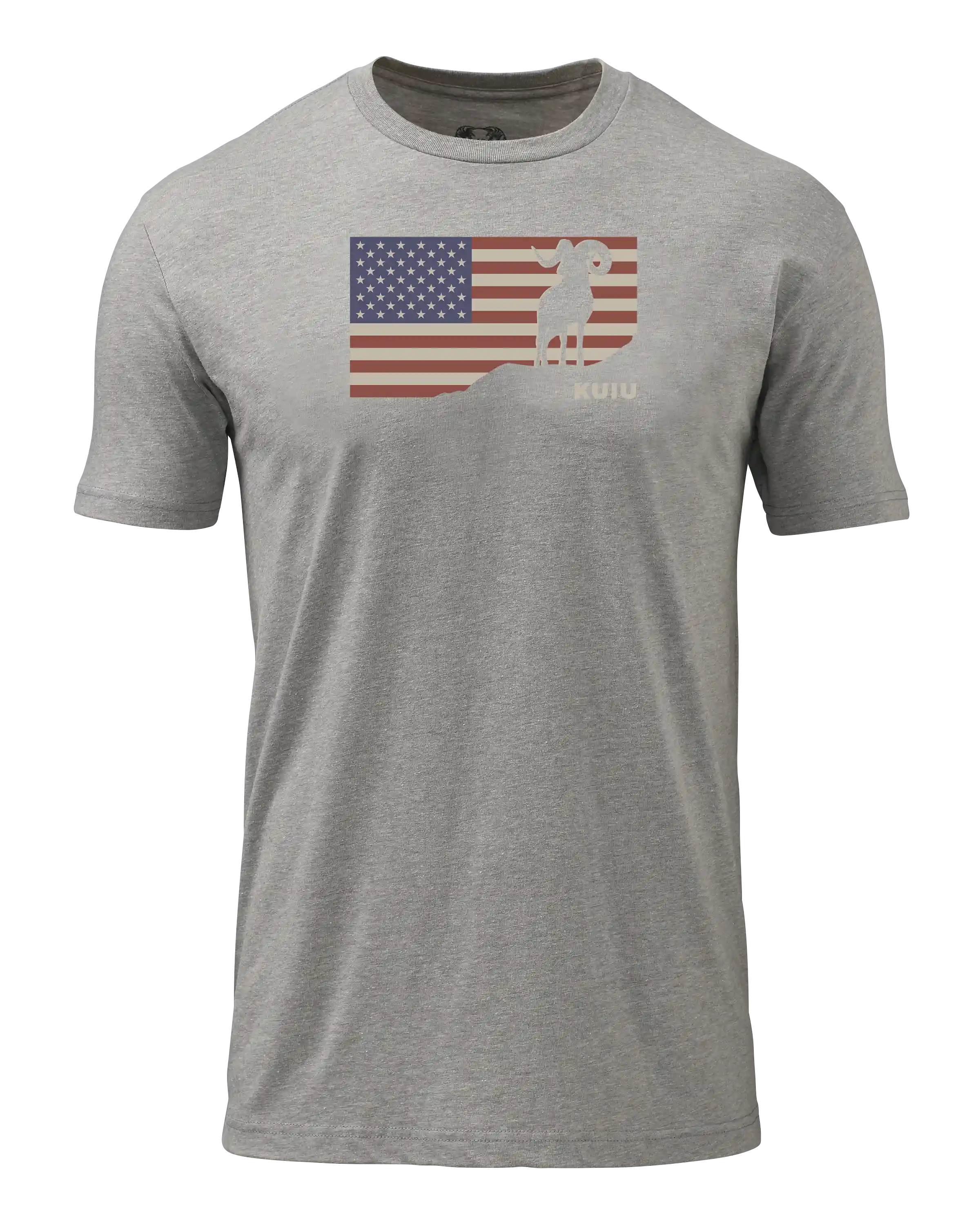 KUIU Ram Flag T-Shirt | Heather Grey