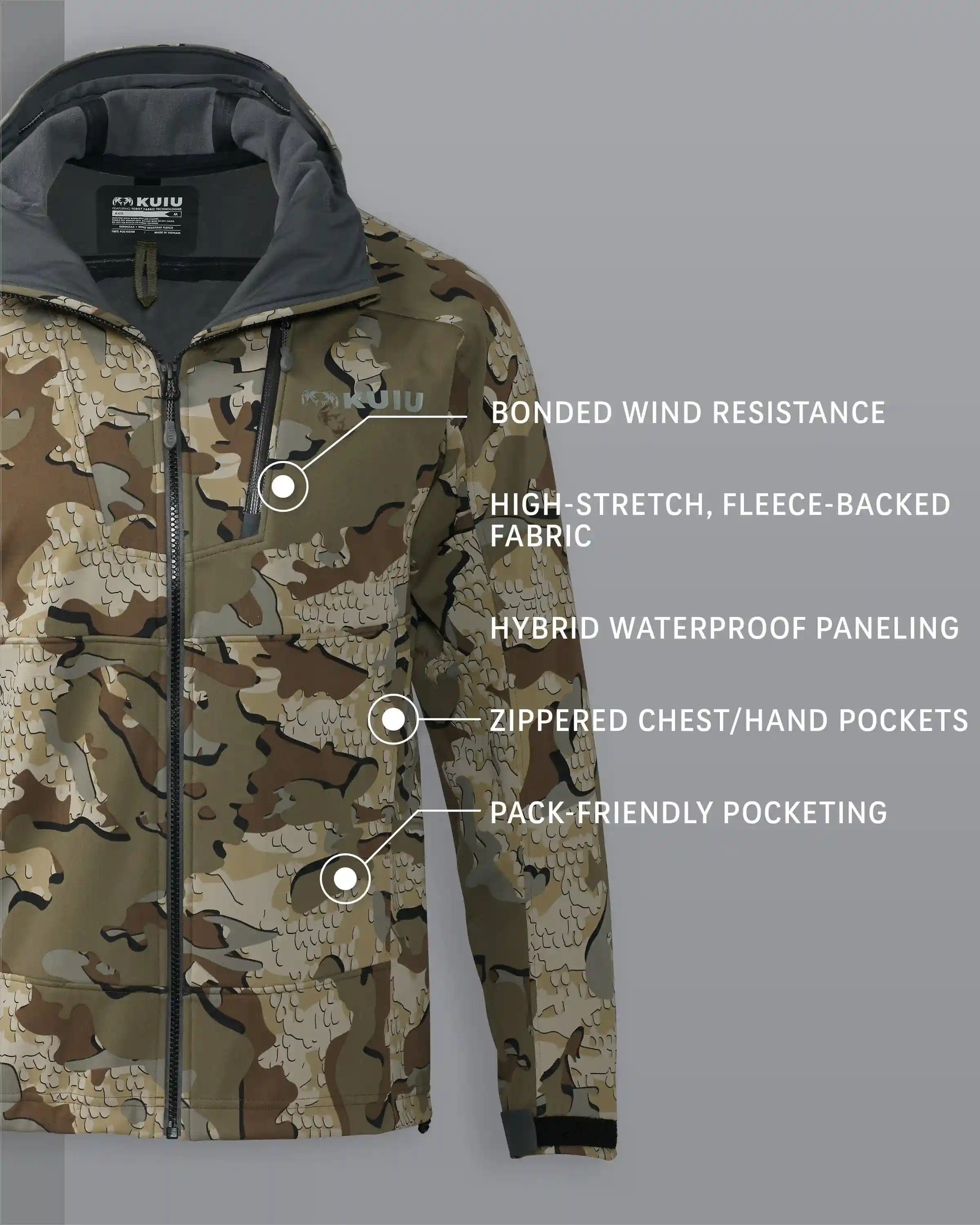 Alternative view of Axis Hybrid Hooded Jacket | Valo