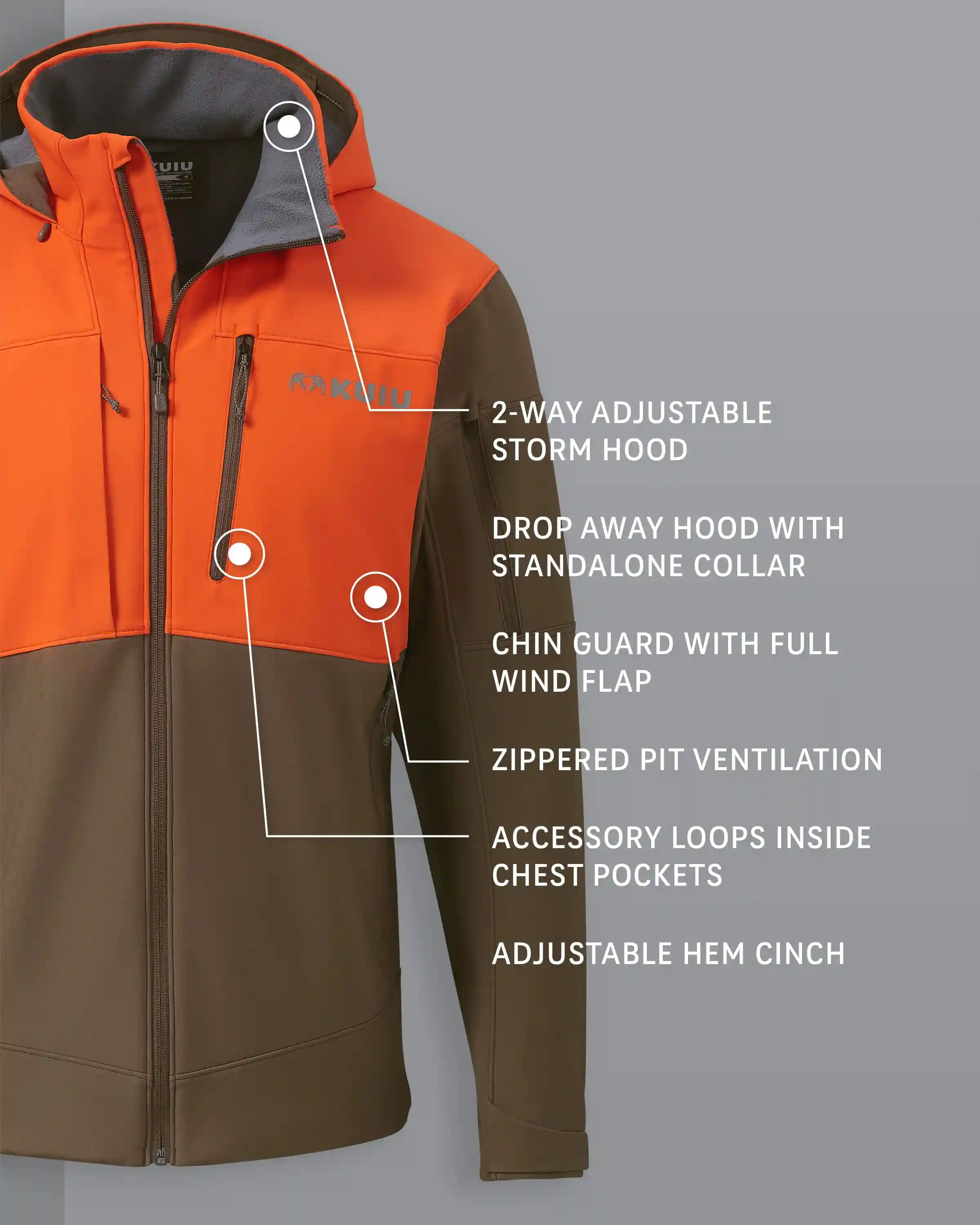 Alternative view of Guide PRO Hooded Jacket | Blaze/Major Brown