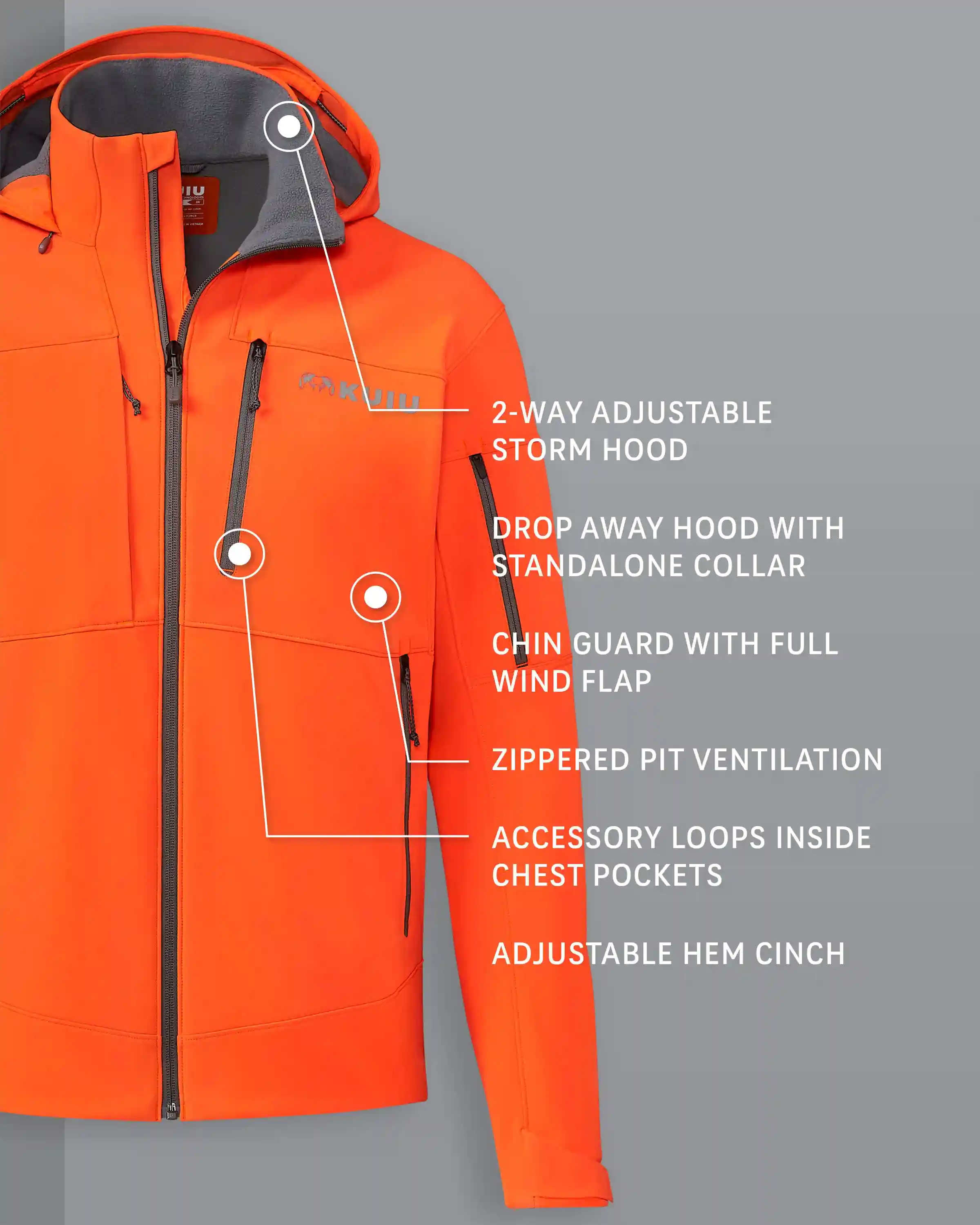 Alternative view of Guide PRO Hooded Jacket | Blaze Orange