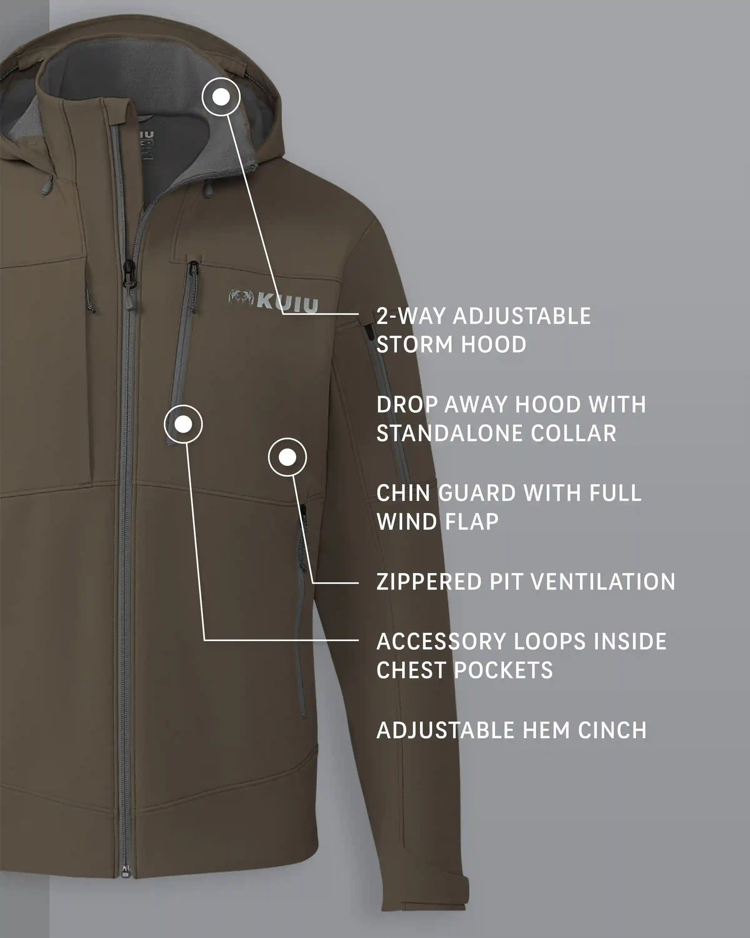 Alternative view of Guide PRO Hooded Jacket | Major Brown