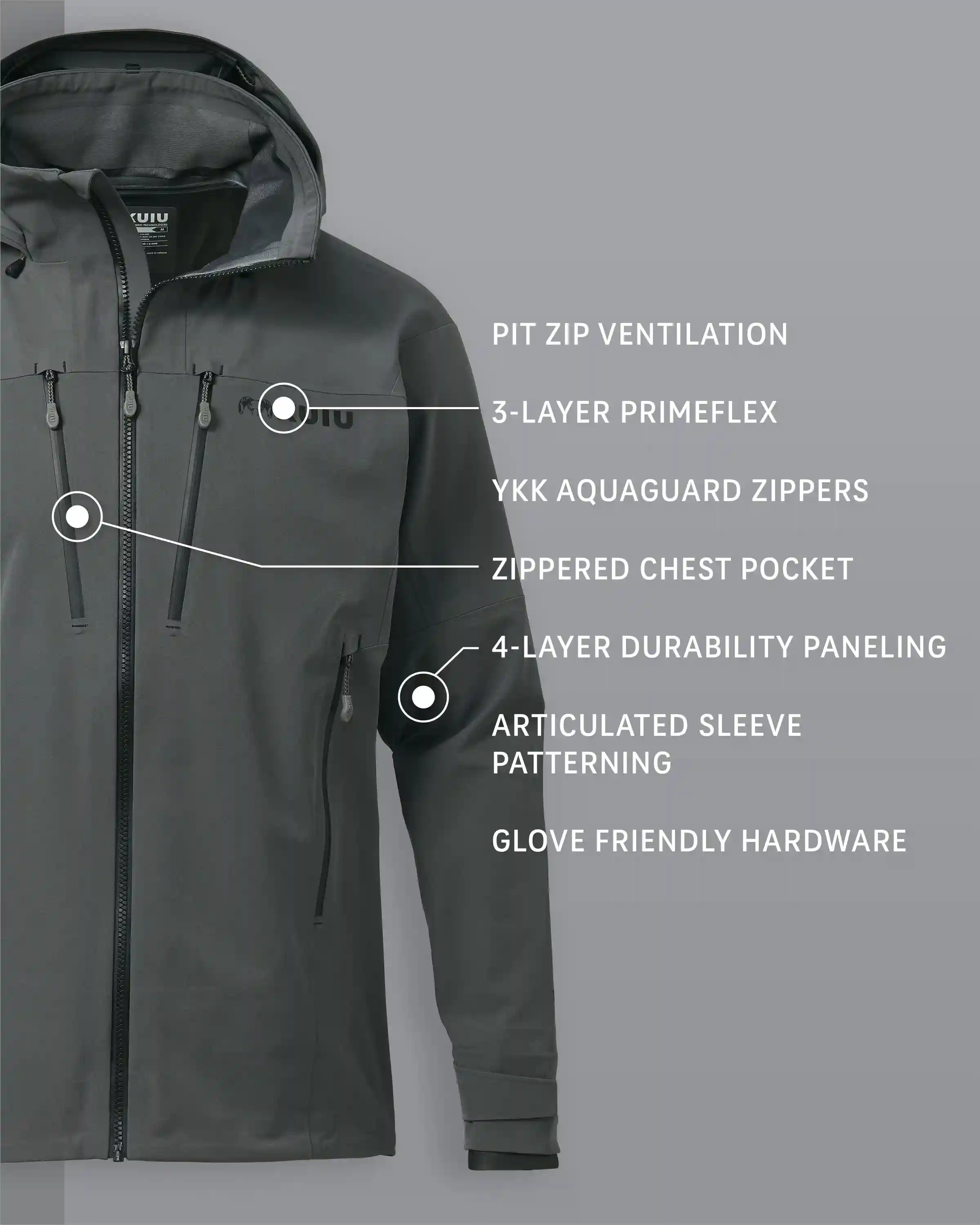 Alternative view of Yukon TR Rain Jacket | Gunmetal