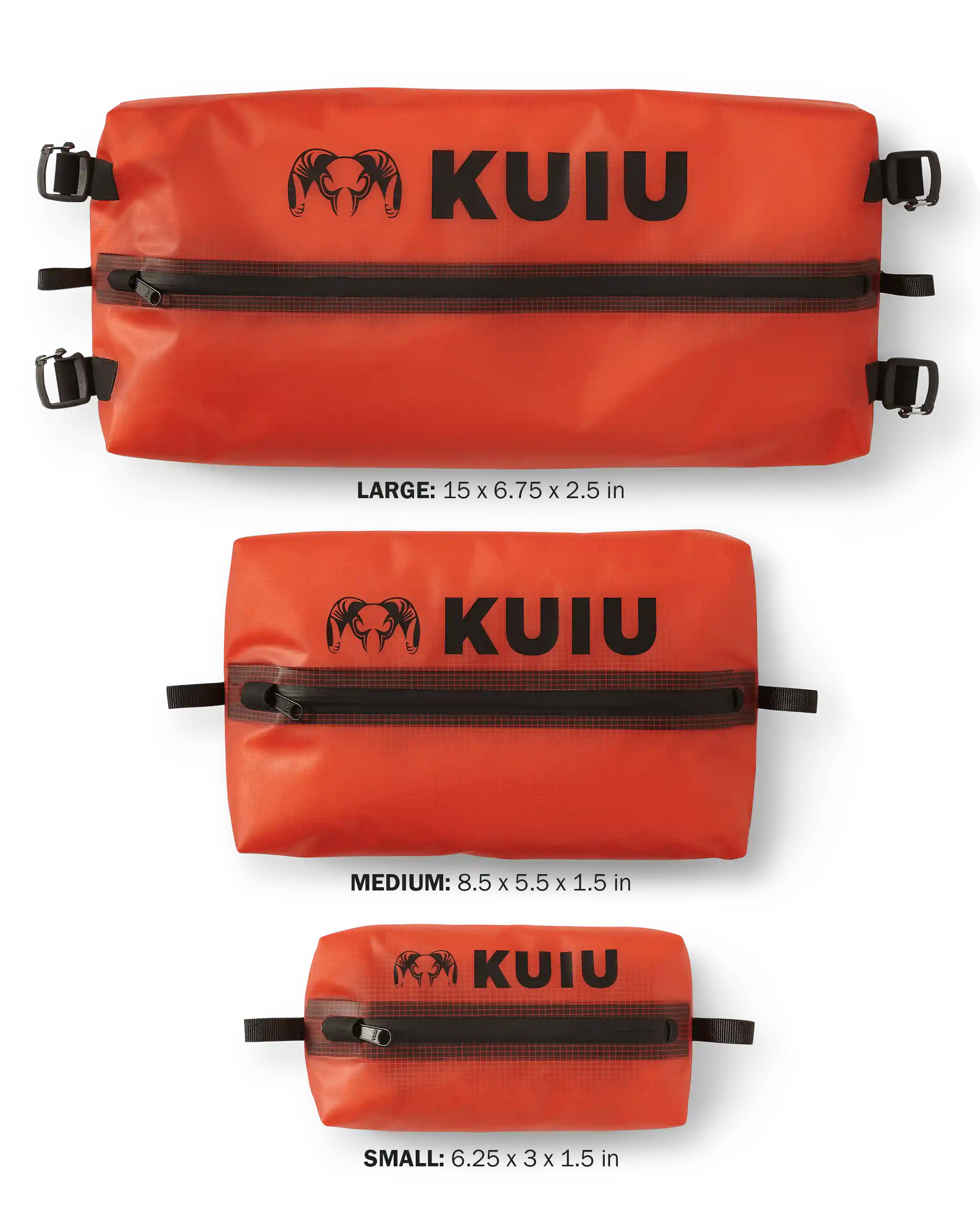 Alternative view of HD Zip Dry Bag | Blaze Orange