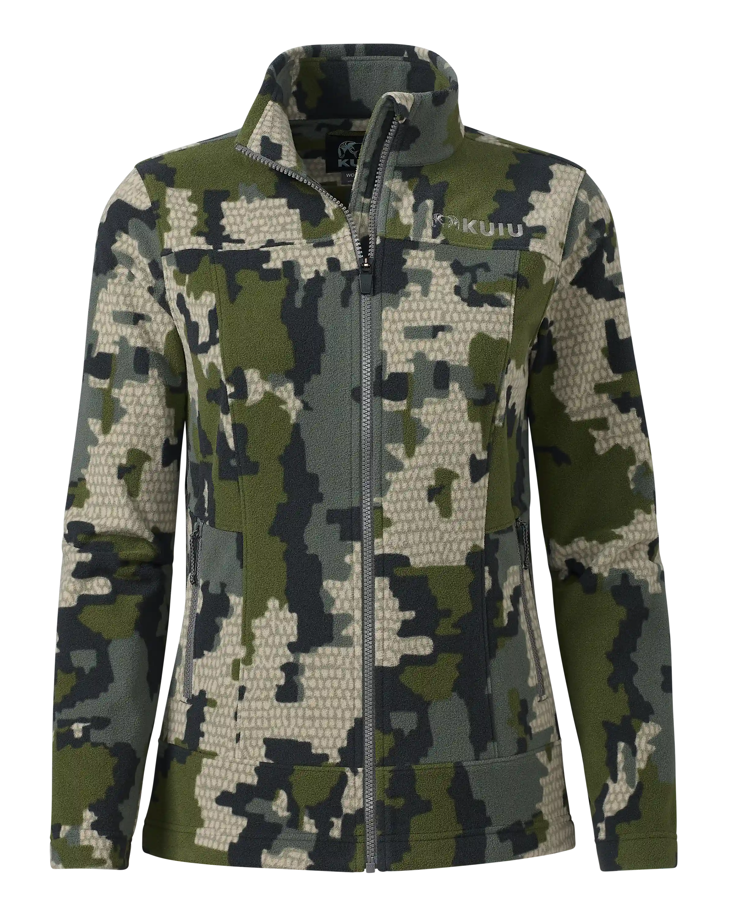 Women's Border Fleece Full Zip | Verde